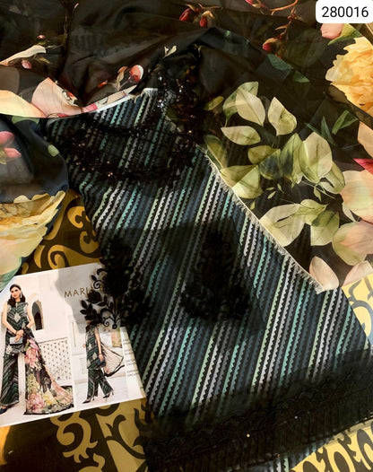 3-Piece Unstitched Suite Premium Shamoz Silk (Digital Printed)