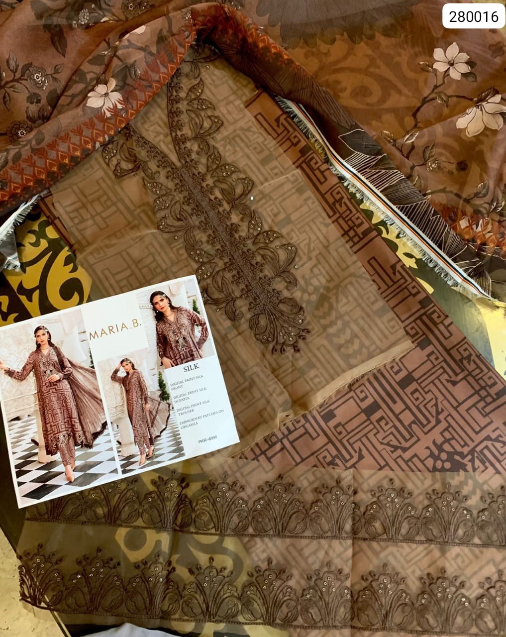 3-Piece Unstitched Suite Premium Shamoz Silk (Digital Printed)