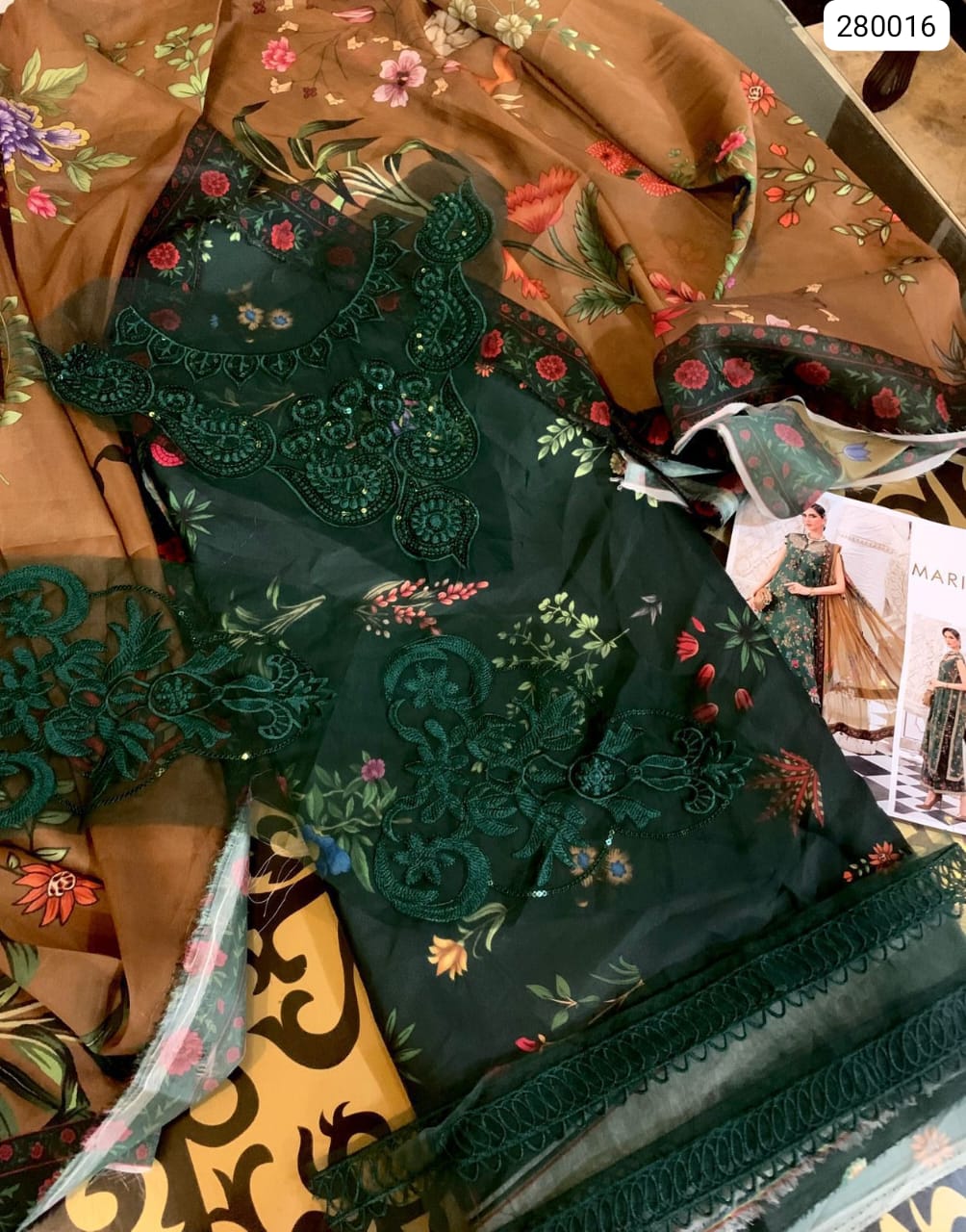 3-Piece Unstitched Suite Premium Shamoz Silk (Digital Printed)