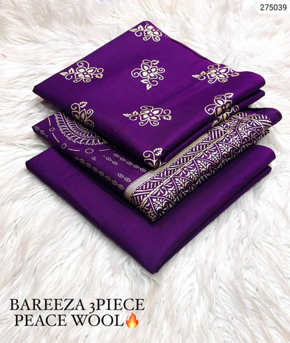 Premium Winter 3PC Collection for Dhanak Peach Wool