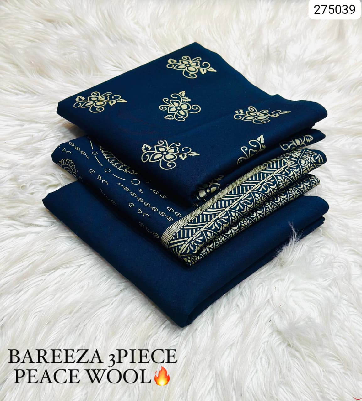 Premium Winter 3PC Collection for Dhanak Peach Wool