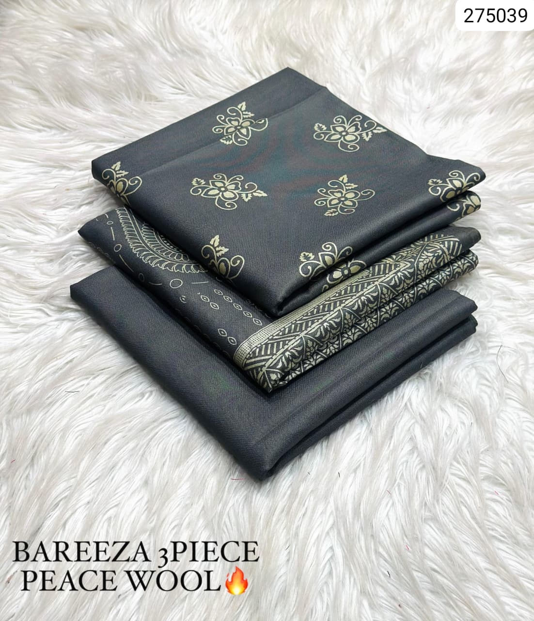 Premium Winter 3PC Collection for Dhanak Peach Wool