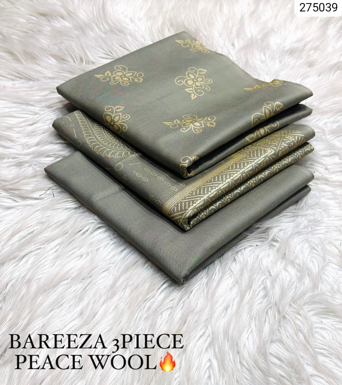 Premium Winter 3PC Collection for Dhanak Peach Wool