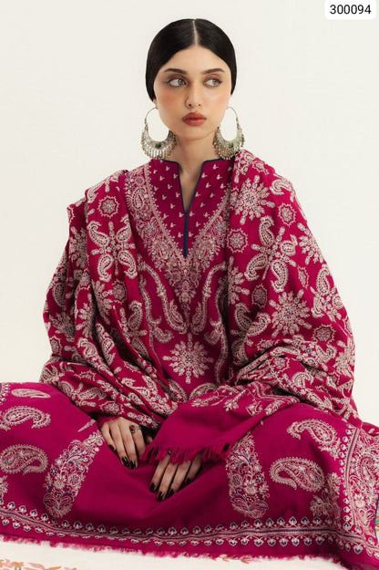 Premium 3-Piece Unstitched Dhank Collection (Shirt, Trouser, &amp; Dupatta)