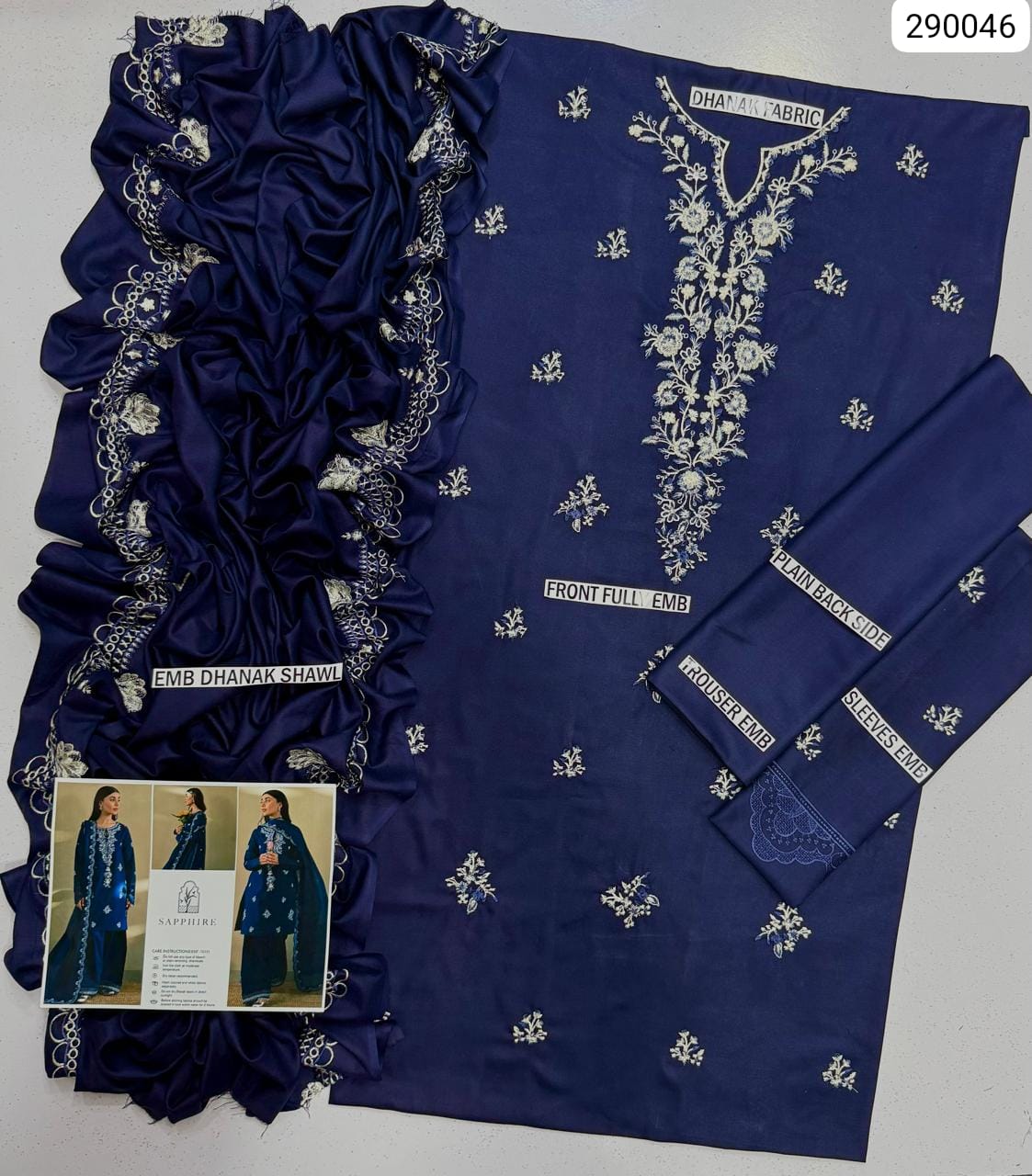 THE WINTER HIT: 3-piece unstitched suite  Exclusive Embroidered Dhanak Collection
