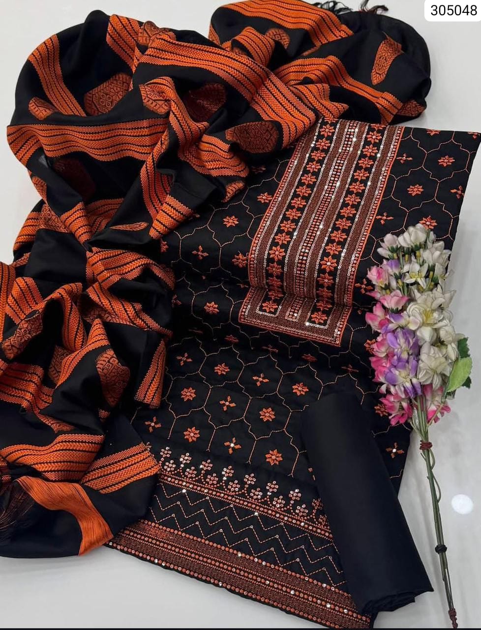 Experience true royalty with our latest unstitched 3-piece masterpiece