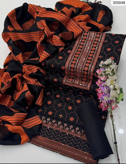 Experience true royalty with our latest unstitched 3-piece masterpiece