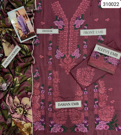 Premium 3-Piece Suite for Dhanak (Soft, warm, and durable)