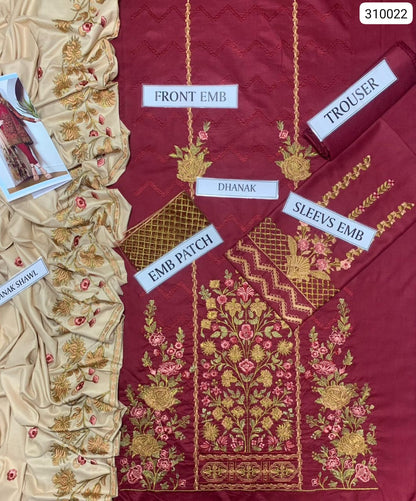 Premium 3-Piece Suite for Dhanak (Soft, warm, and durable)