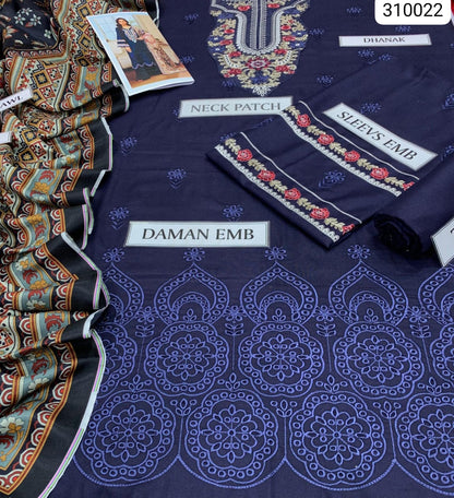 Premium 3-Piece Suite for Dhanak (Soft, warm, and durable)