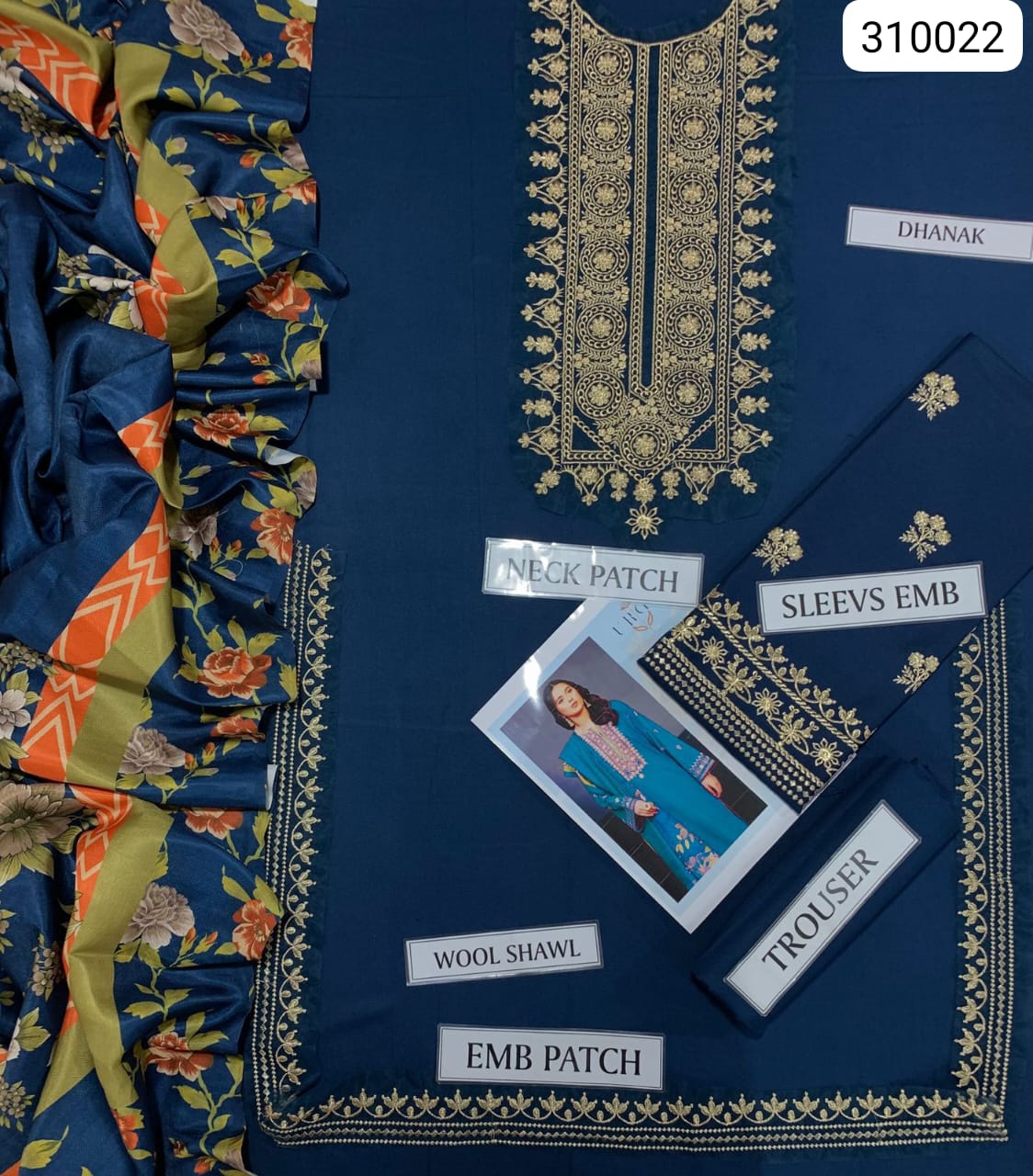 Premium 3-Piece Suite for Dhanak (Soft, warm, and durable)