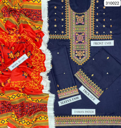 Premium 3-Piece Suite for Dhanak (Soft, warm, and durable)