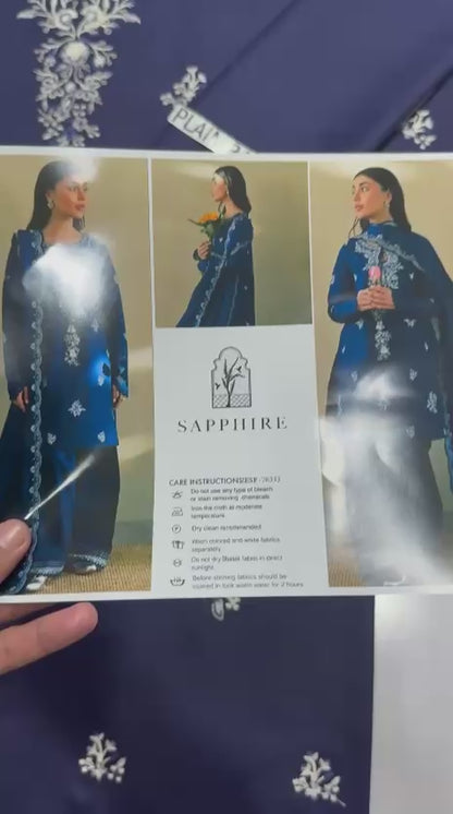 THE WINTER HIT: 3-piece unstitched suite  Exclusive Embroidered Dhanak Collection